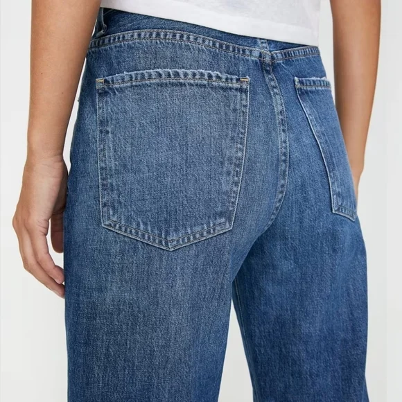 Citizens of Humanity Flavie Blue Rose High-Rise Wide-Leg Button Fly Size 29 - Picture 5 of 15